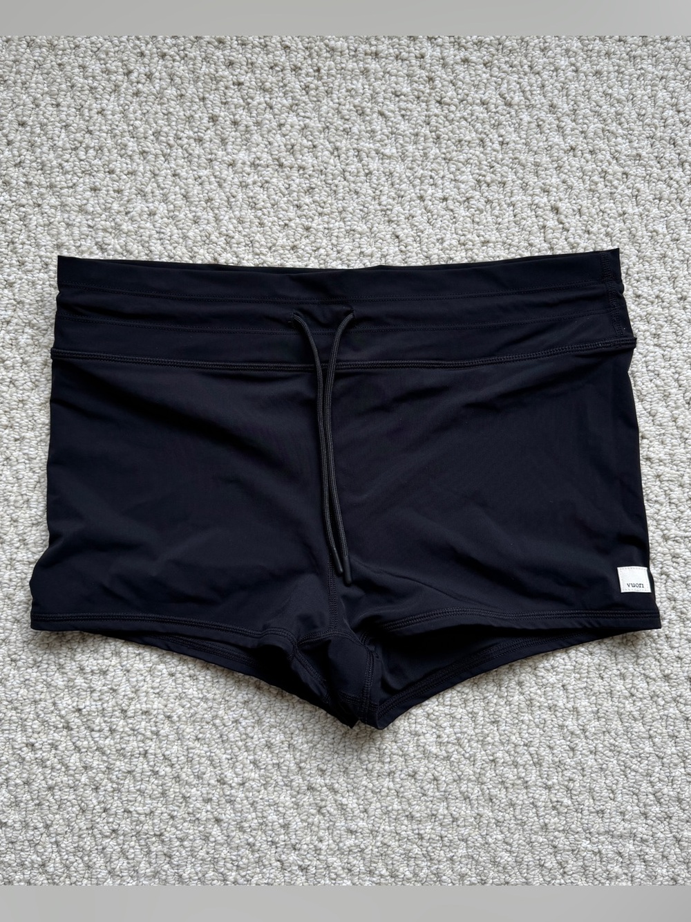 Vuori Dune Shorty Swimsuit Bottoms Black with Drawstring